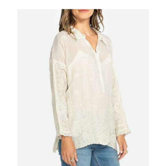 Johnny Was Tops - Johnny Was Antik Lace Blouse - XS